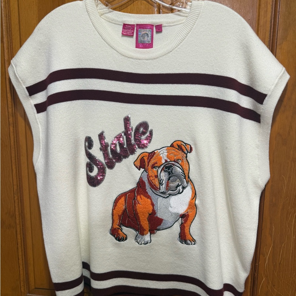 Queen of Sparkles MSU sweater vest